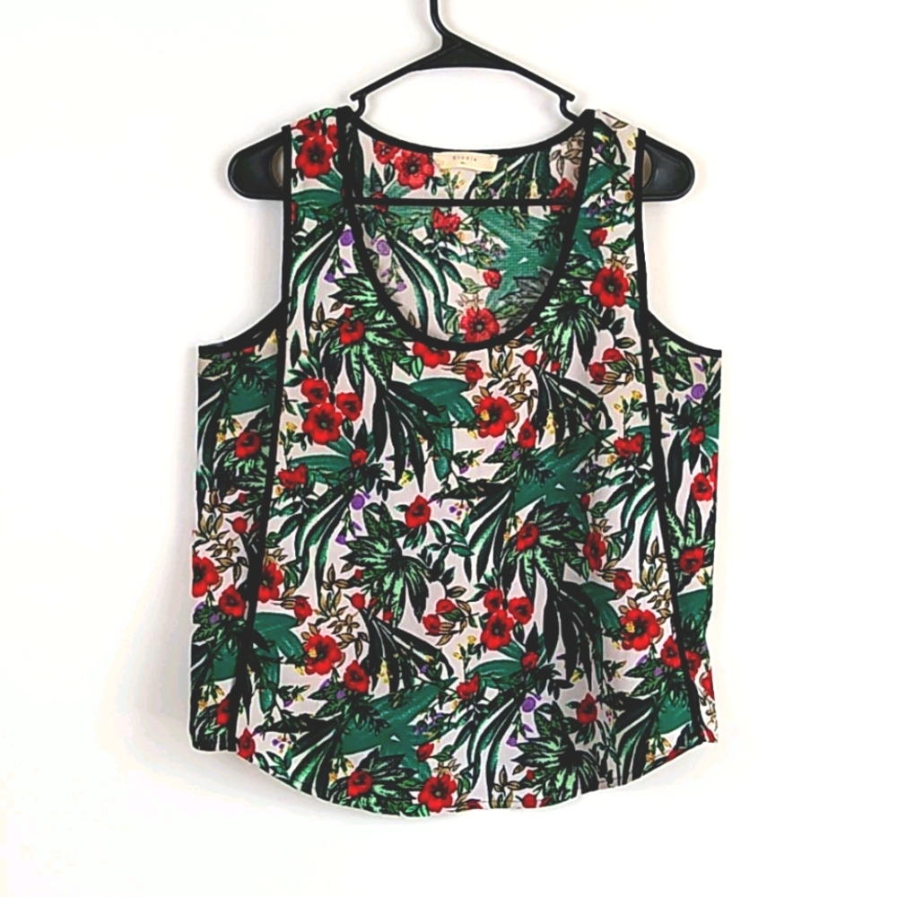 Tropical Floral Tank Top L